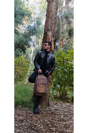کوله پشتی قهوه ای زنانه سایز متوسط Old Cotton - کد 905507061