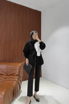 رویه حجاب مشکی Straight Melike Tatar - کد 890472146