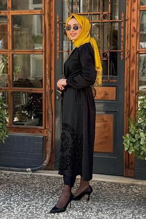 کلاه و ابایا مشکی زنانه مخلوط پلی استر FUAT GÜRSEN - کد 905533779