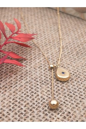 گردنبند استیل ( فولاد ) طلائی زنانه استیل ضد زنگ Siya Silver - کد 861913870