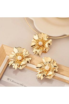 ست جواهر زرد زنانه فلزی GIFTPALACE - کد 905561751