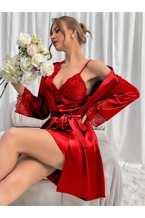 ربدوشام آبی زنانه مخلوط پلی استر REAL PASSİONE - کد 900838333
