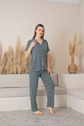 ست لباس راحتی سفید زنانه الاستین VERA COLLECTİON - کد 905587779