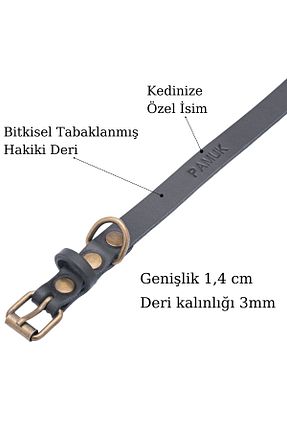 قلاده گربه مشکی Bakani Leather - کد 905609356