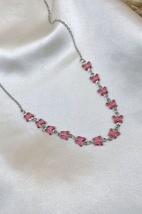 گردنبند جواهر طوسی زنانه زیرکن Eylülün Takısı - کد 905611901