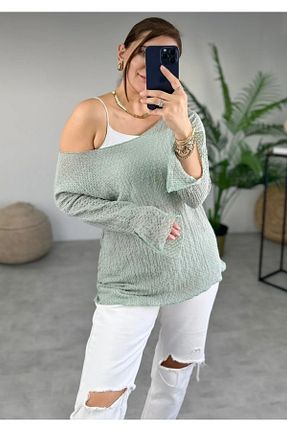 بلوز سبز زنانه ساده JUST MAY - کد 905625590