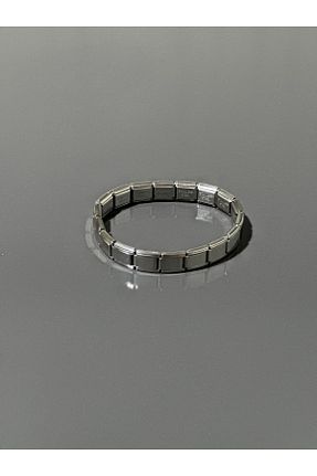 دستبند استیل (فولاد) طوسی زنانه استیل ضد زنگ ES takı aksesuar - کد 905638552