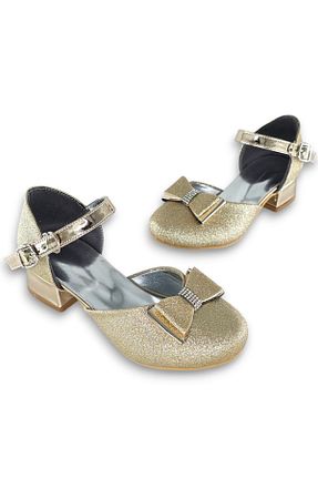 کفش مجلسی زرد بچه گانه پاشنه ضخیم İzmir BDK Butik - کد 917479619