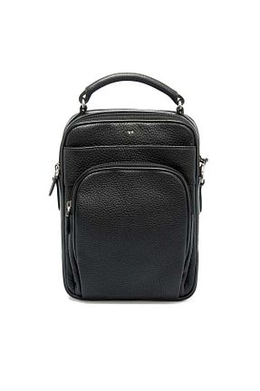 کیف پستچی مشکی مردانه چرم خالص Tergan - کد 806154802