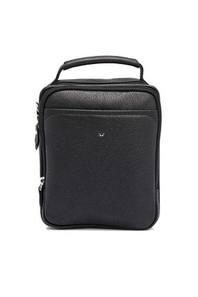 کیف پستچی مشکی مردانه چرم خالص Tergan - کد 2662439