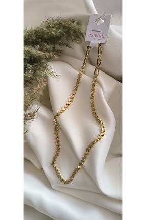 گردنبند استیل ( فولاد ) طلائی استیل (فولاد) xUPING - کد 905691163