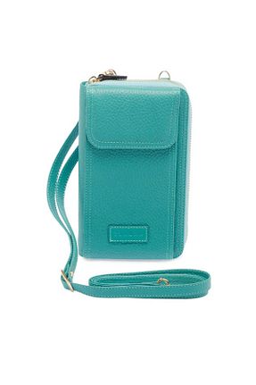 کیف پستچی آبی زنانه چرم خالص Tergan - کد 800183384