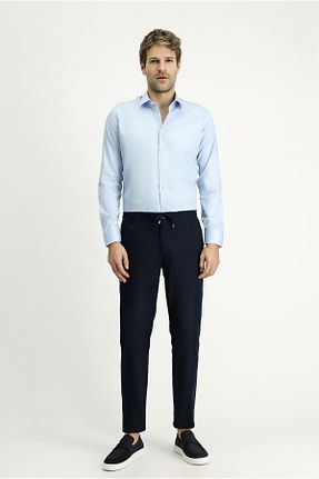 پیراهن آبی مردانه اسلیم فیت Kiğılı - کد 852215817