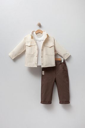 ست نوزادی قهوه ای بچه گانه پنبه ای Jikko Baby - کد 851320822