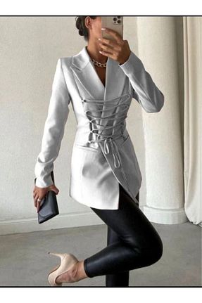 کت طوسی زنانه رگولار Sisa Butik - کد 905717155
