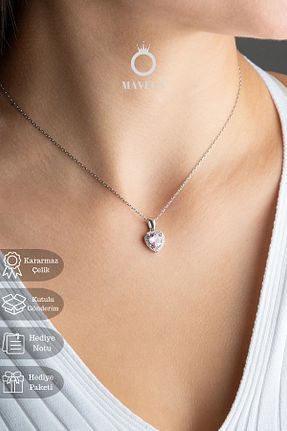 گردنبند استیل ( فولاد ) زنانه استیل ضد زنگ MAVEGA - کد 869215167