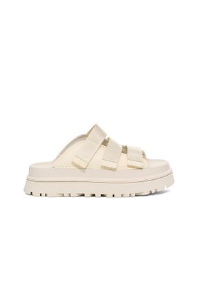 دمپائی سفید زنانه چرم خالص UGG - کد 917532972