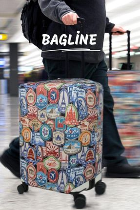 کاور چمدان رنگی ابعاد کوچک (کابین) Bagline - کد 902254466