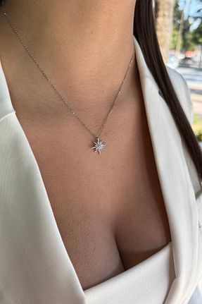 گردنبند نقره طوسی زنانه 925 عیار Utku Kuyumculuk - کد 905738739