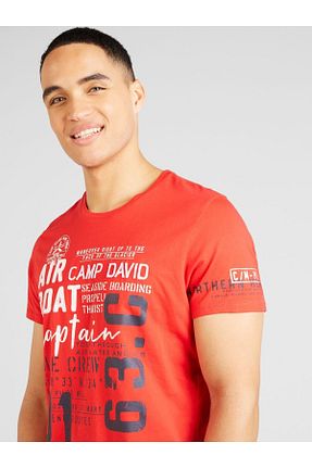 تیشرت قرمز مردانه Fitted Camp David - کد 905743233