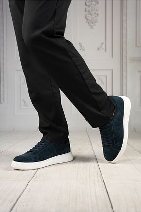 کفش اسنیکر سرمه ای مردانه چرم اصل DAXİS Sportwear Company - کد 905747820