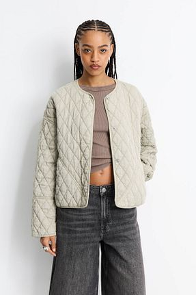 کاپشن خاکی زنانه Relaxed Pull & Bear - کد 906158431