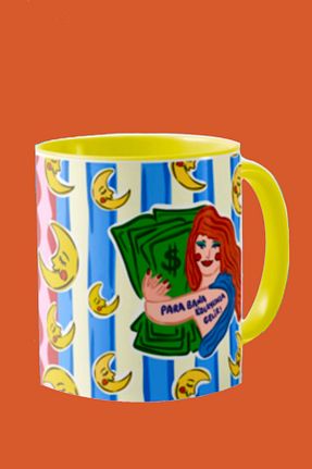 لیوان آب زرد پرسلن Hello Melody Design - کد 905754925
