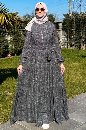 لباس حجاب خاکی رگولار Rabia Şamlı - کد 917555686
