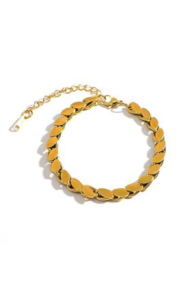 دستبند استیل (فولاد) زرد زنانه استیل (فولاد) Siya Silver - کد 905767708