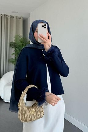 رویه حجاب سرمه ای زنانه پنبه ای Şulemoda Giyim - کد 905760510