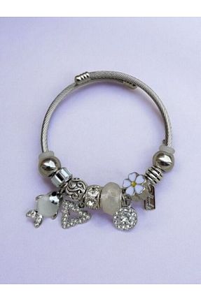 دستبند استیل (فولاد) طوسی استیل (فولاد) Bi Takım Takılar - کد 899426825