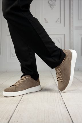 کفش اسنیکر قهوه ای مردانه چرم اصل DAXİS Sportwear Company - کد 905784887