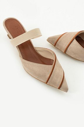 کفش پاشنه بلند کلاسیک بژ زنانه چرم مصنوعی DUXAL SHOES - کد 905793088