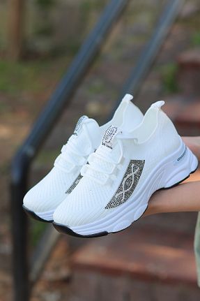 کفش اسنیکر سفید زنانه بند دار otuzbesshoes - کد 901353057
