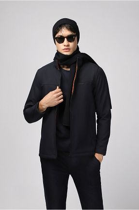 کاپشن سرمه ای مردانه اسلیم فیت Kiğılı - کد 743658506