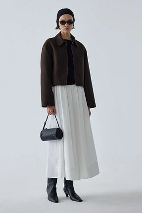 کت قهوه ای زنانه رگولار Suud Collection - کد 858988244