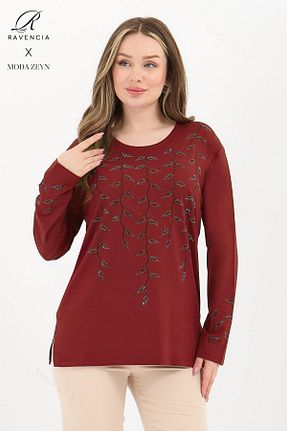 بلوز نارنجی زنانه گلدار Ravencia - کد 905832850