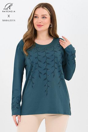 بلوز سبز زنانه گلدار Ravencia - کد 905832865