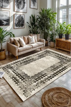 فرش بژ زیره ضد لغزش Thalia Home - کد 905861851