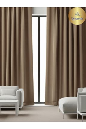پرده زمینه بژ پلی استر Lunoria - کد 877284895