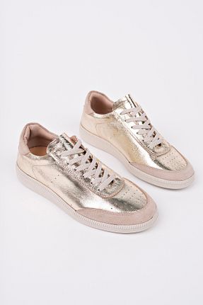 کفش اسنیکر متالیک زنانه چرم اصل NOSEY SHOES - کد 904441455