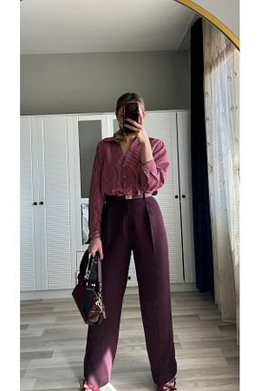 پیراهن زرشکی زنانه رگولار ensbutik - کد 905862620