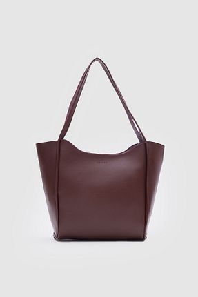 کیف دوشی زرشکی زنانه چرم مصنوعی Shanta - کد 905940330