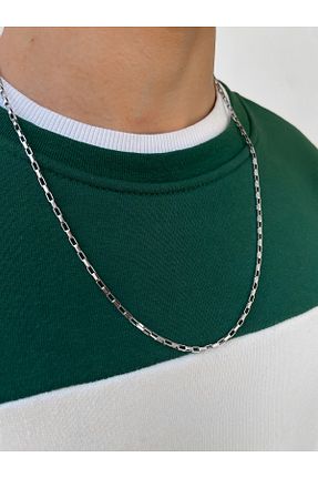 گردنبند استیل ( فولاد ) طوسی مردانه استیل ضد زنگ Igen Aksesuar - کد 905925100