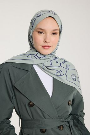 شال سبز زنانه Medine İpeği PURESCARFS - کد 917790105
