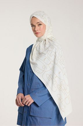 شال بژ زنانه Medine İpeği PURESCARFS - کد 905957716