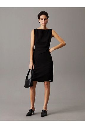 لباس مشکی زنانه بافتنی Calvin Klein - کد 905965018