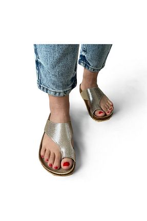 دمپائی بژ زنانه چرم مصنوعی COMFORT OF PANTOFOLE - کد 906013044