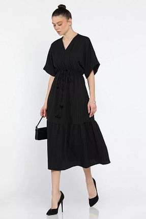 لباس مشکی زنانه بافتنی GÜLSELİ - کد 906013658