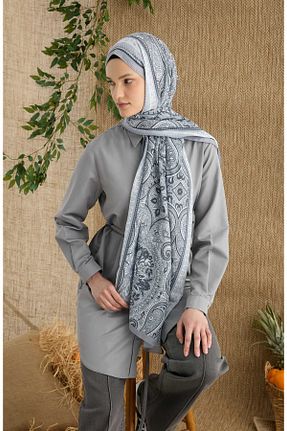 شال طوسی زنانه Fatma Atasoy - کد 906016427